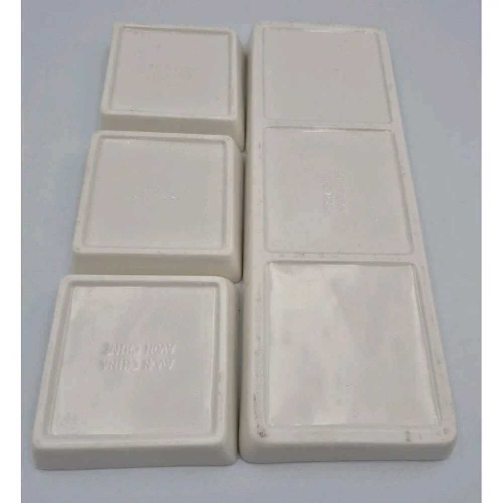 Vintage  Avon Party Crudité Cracker or Bread & Toppings Servers Trays Great Cond